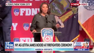 NY Firefighters Loudly Boo Letitia James