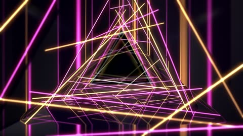 Abstract animation with neon lights
