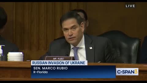 Senator Marco Rubio, who asked: "Does Ukraine have chemical or biological weapons?"