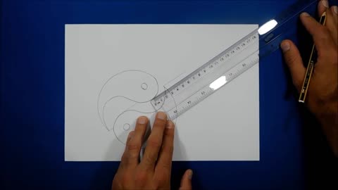 Outline The Three-Dimensional Lines Of The Yin-Yang Diagram