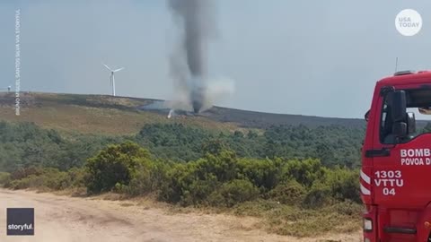 Portugal wildfire forms towering 'smokenado' | USA TODAY