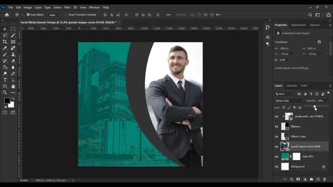 How to Design a Digital Marketing Social Media Banner in Photoshop | Adobe Photoshop Tutorial