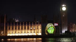 Famous lettuce, which lasted longer than Truss, was projected onto the wall of the Parliament