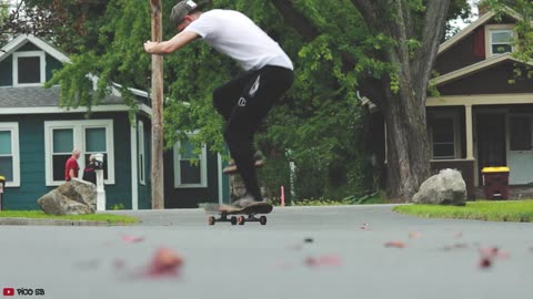Slow Motion Skateboarding - Tre Flips Back Foot catch