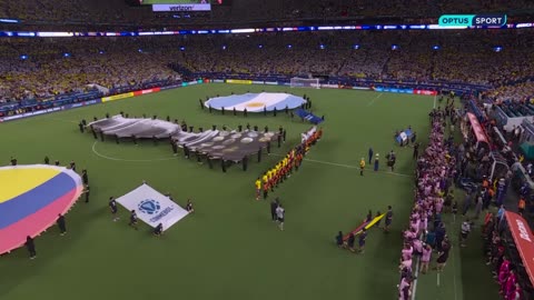 HAIR-RAISING Colombian anthem rings out in Miami 🇨🇴🌴 Copa America Final 2024