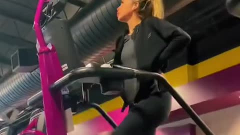 She drives a big truck but still keeps exercising every day