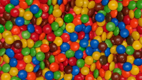 Colorful jumping chocolate