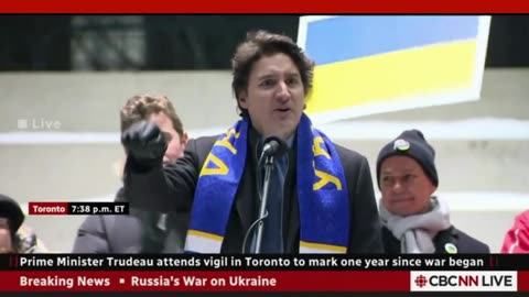 'You're a dictator' Trudeau heckled by protestor at event marking anniversary of Ukraine war