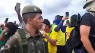 The people gave the army a heroes welcome to the national Congress building