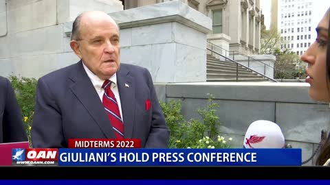 Giuliani's hold press conference regarding issues facing New Yorkers