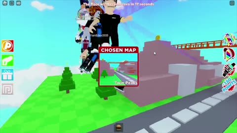 THE FLOOR IS LAVA GAMEPLAY ON ROBLOX!!!