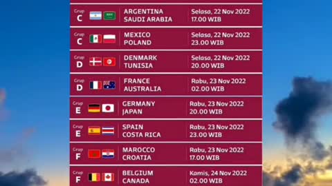 Qatar world cup 2022 fixtures