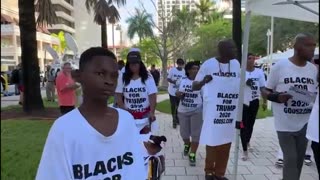 "Blacks For Trump" Showing Support @ Courthouse in Miami