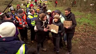 Greta Thunberg joins coal protesters in Luetzerath