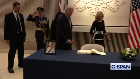 President Biden visits British Embassy Following the Death of Queen Elizabeth II