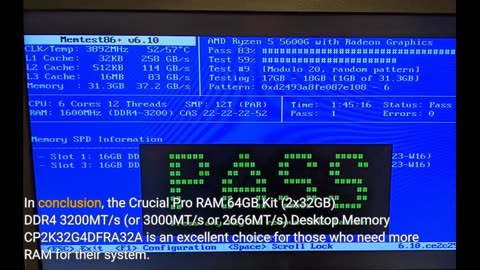 Crucial Pro RAM 64GB Kit (2x32GB) #DDR4 3200MT/s-Overview