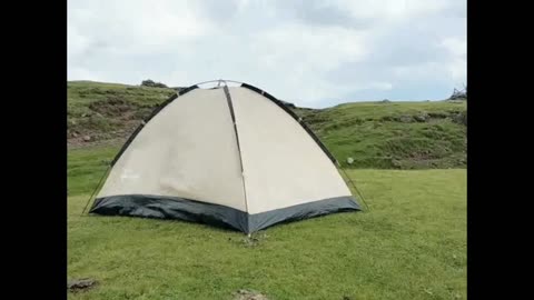 Mountain Camping Tent At Most Perfect Five Star Beautiful Views Scene