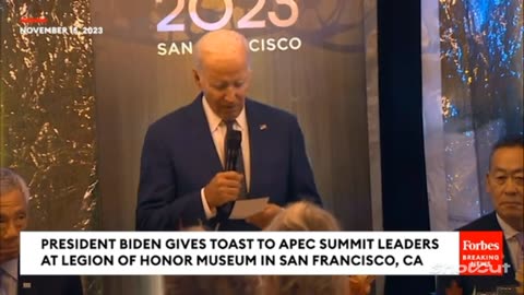 WATCH: Biden Toasts APEC Summit Leaders At Legion of Honor Museum In San Francisco, California