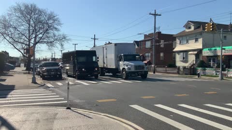 A delivery truck on the road||fast delivery