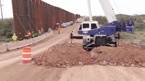 Ongoing Border Wall Construction in Arizona