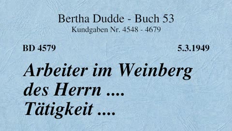 BD 4579 - ARBEITER IM WEINBERG DES HERRN .... TÄTIGKEIT ....