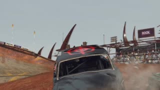 Crashing and destroying cars, clips, Wreckfest game
