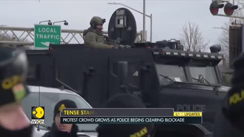 Truckers' Protest: Demonstrators continue to occupy key US-Canada bridge