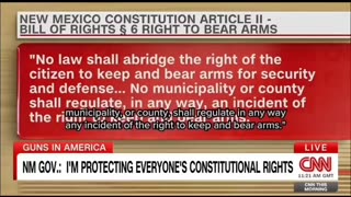 SHOCKING: CNN Properly quotes the 2nd Amendment to shut down NM Governor's order