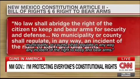 SHOCKING: CNN Properly quotes the 2nd Amendment to shut down NM Governor's order