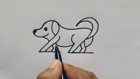 Cute Dog Drawing From Number 22