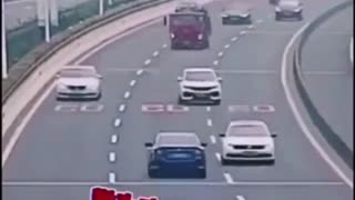 person drives the wrong way on highway exit ramp