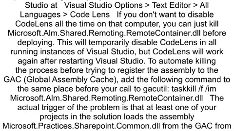 VS2015 build error Cannot add the specified assembly to the global assembly cache