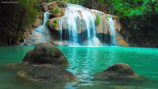 Waterfall with Sound and Relaxing background Music