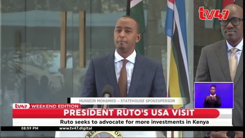 President Ruto to travel to the USA for a 4-day State Visit