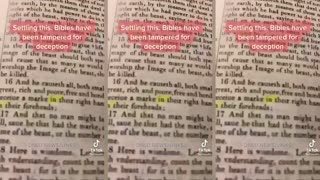 The Bible Is Being Edited To Say The Mark Of The Beast Goes On You, It Goes Inside You