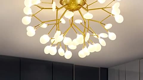 Modern Led Firefly Chandelier Indoor Ceiling Chandeliers For Living Room Bedroom Kitchen Lusture Lig