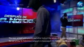 Armed men storm Ecuador TV studio during live broadcast