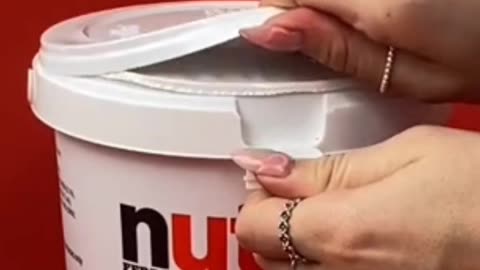 Giant & Tiny Nutella chocolate bucket|Satisfying