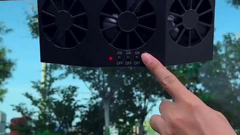 Solar powered fan for car heat reduction