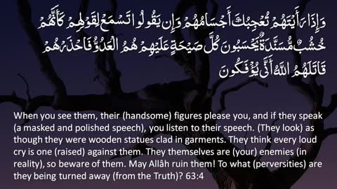 The Holy Quran - Surah 63. Al-Munafiqoon (The Hypocrites)