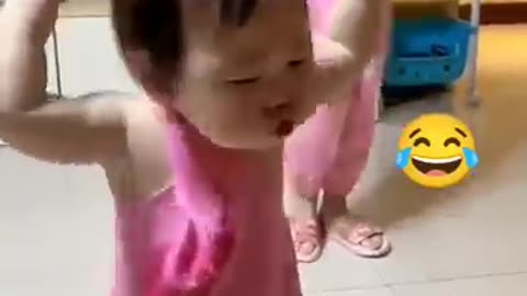 Rhythmic baby funny dance