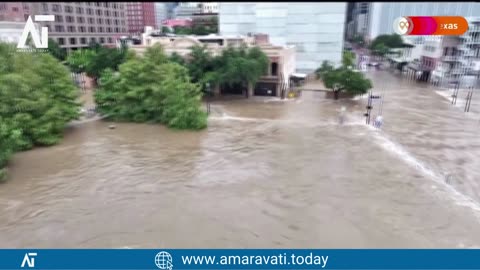 Houston Flooded by Tropical Storm Beryl | Drone Footage | Amaravati Today News