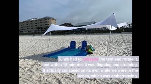 Customer Comments: Neso Tents Grande Beach Tent, 7ft Tall, 9 x 9ft, Reinforced Corners and Cool...