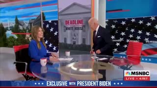 Joe Biden opustil předčasně studio MSNBC během živého vysílání aniž by počka na reklamní přestávku