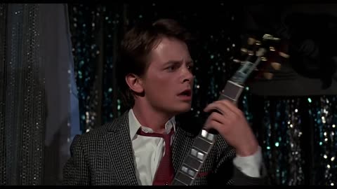 Back to the Future Marty McFly Plays Johnny B. Goode and Earth Angel