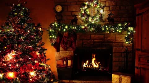 Fireplace Visuals: Christmas Music 2023 Playing In Another Room