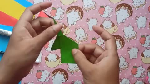 how to make a origami paper crafts - Bookmark Unicorn