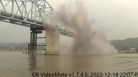 Huge explosion_ Final part of Milton-Madison Bridge blown up in Kentucky