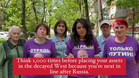 Women's protest against Biden. Russians ought to have withdrawn funds before invading