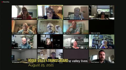 Rogue Valley Transit Board Meeting 8/25/2021